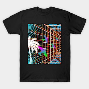 ABSTRACT CONCEPT VISUAL DESIGN BIRDS GRID TREE ELEMENTS T-Shirt